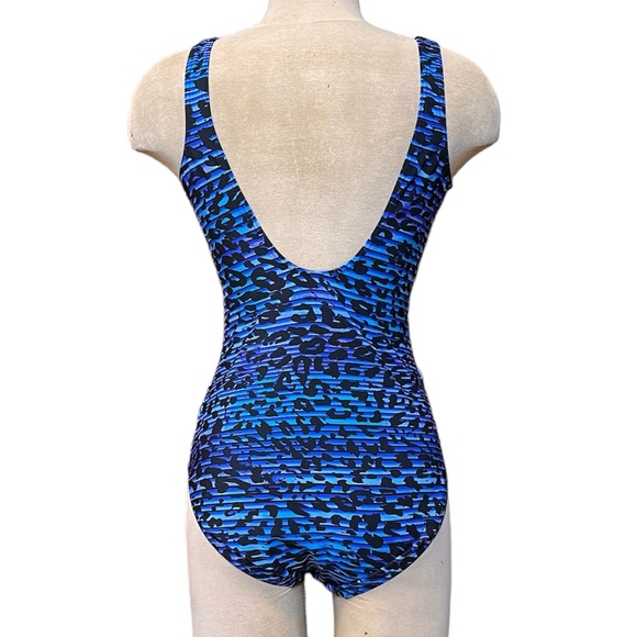 Miraclesuit Swimsuit Purrfection Crossover One Piece Animal Print 10 12 - Picture 3 of 7